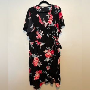 living doll Floral Wrap Dress - 3x